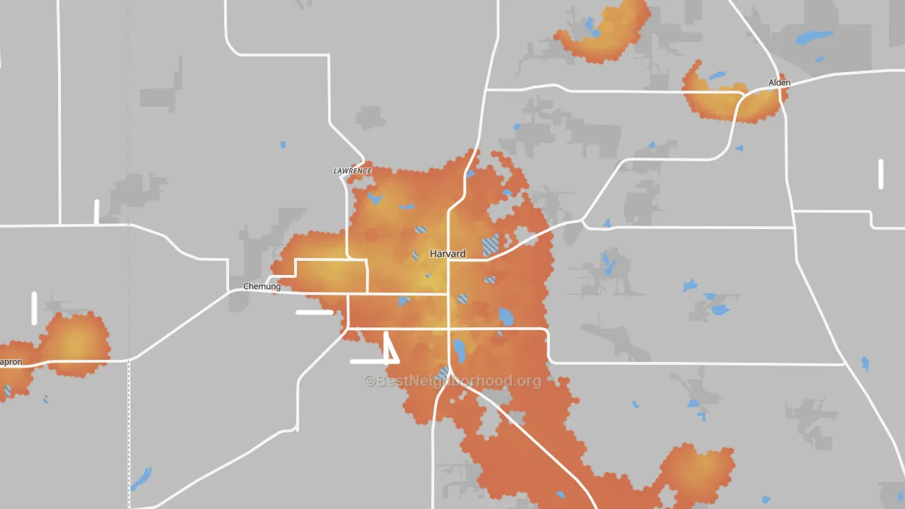 Bike Grade map of 60033, IL