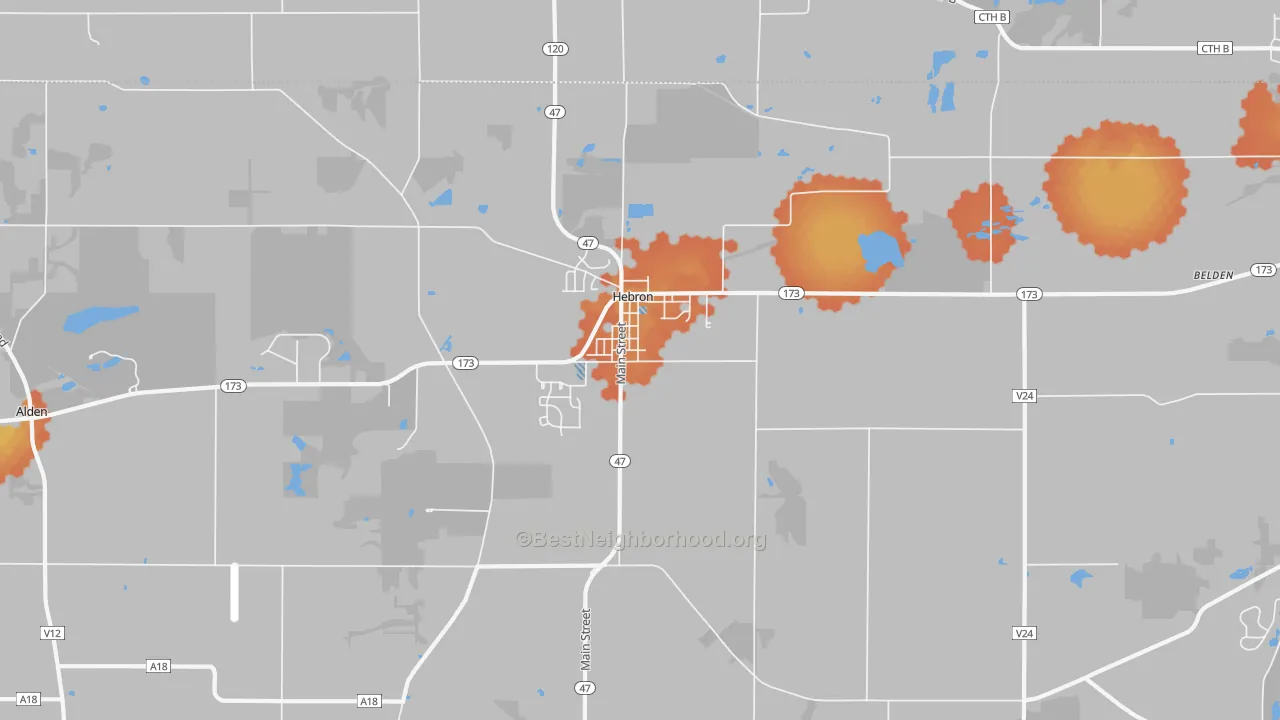 Bike Grade map of 60034, IL