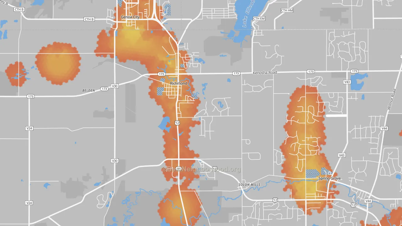 Bike Grade map of 60071, IL
