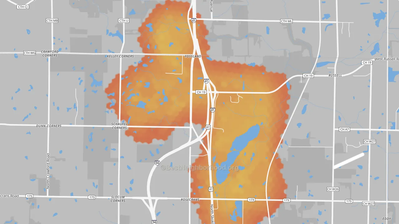 Bike Grade map of 60075, IL