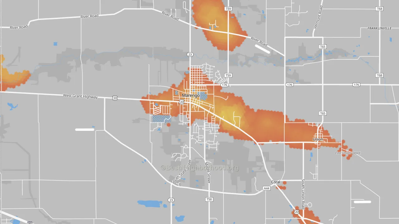 Bike Grade map of 60152, IL