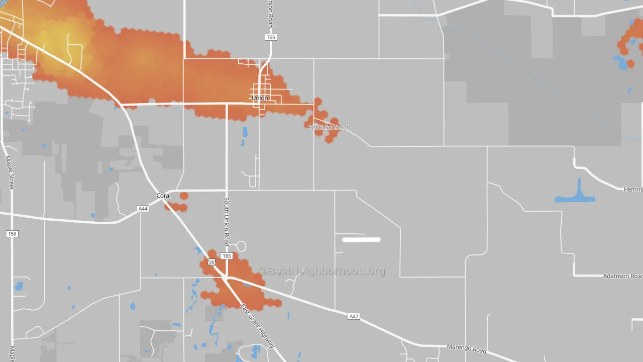 Bike Grade map of 60180, IL