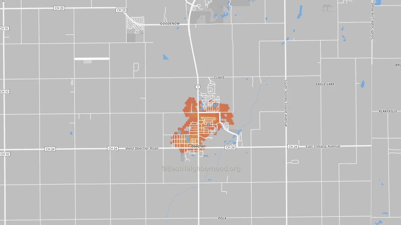 Bike Grade map of 60401, IL
