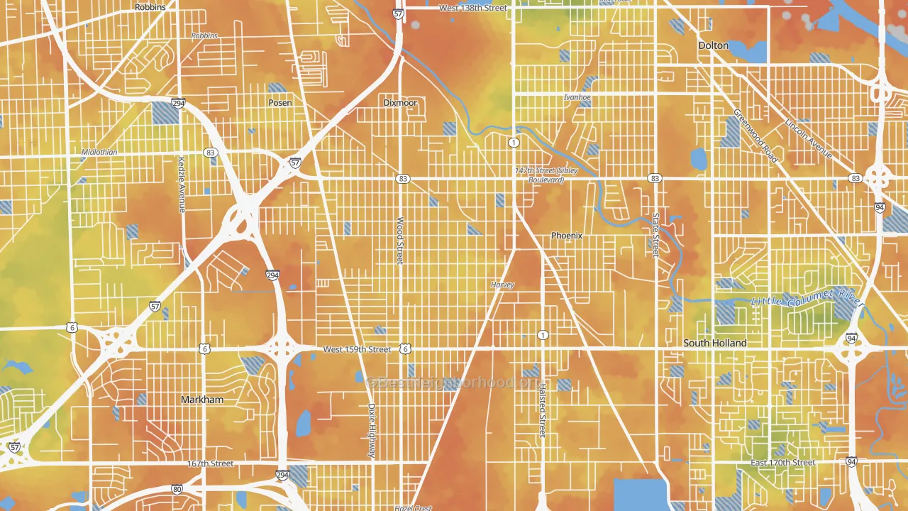 Bike Grade map of 60426, IL