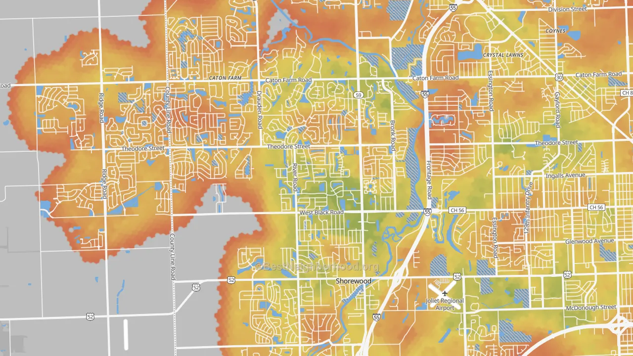 Bike Grade map of 60431, IL