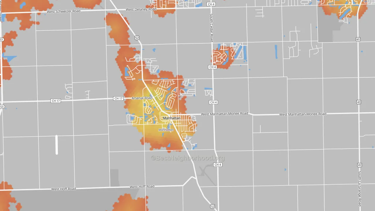 Bike Grade map of 60442, IL