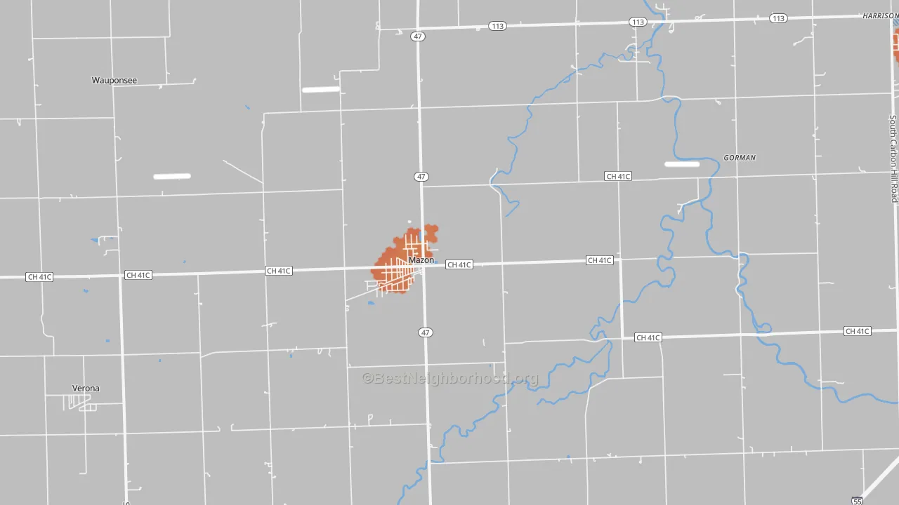 Bike Grade map of 60444, IL