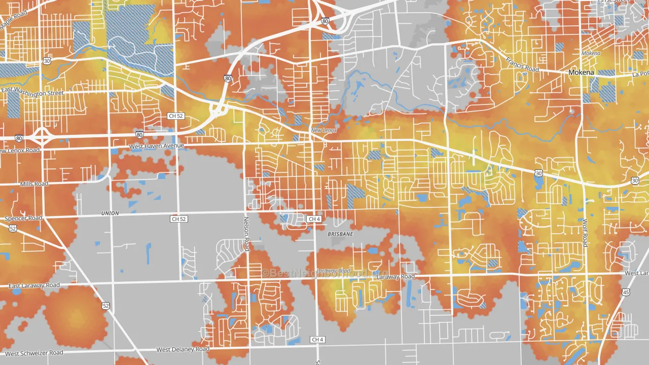 Bike Grade map of 60451, IL