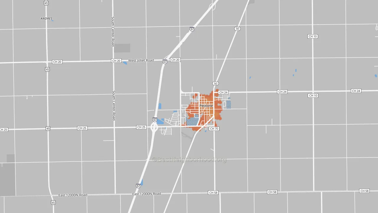 Bike Grade map of 60468, IL