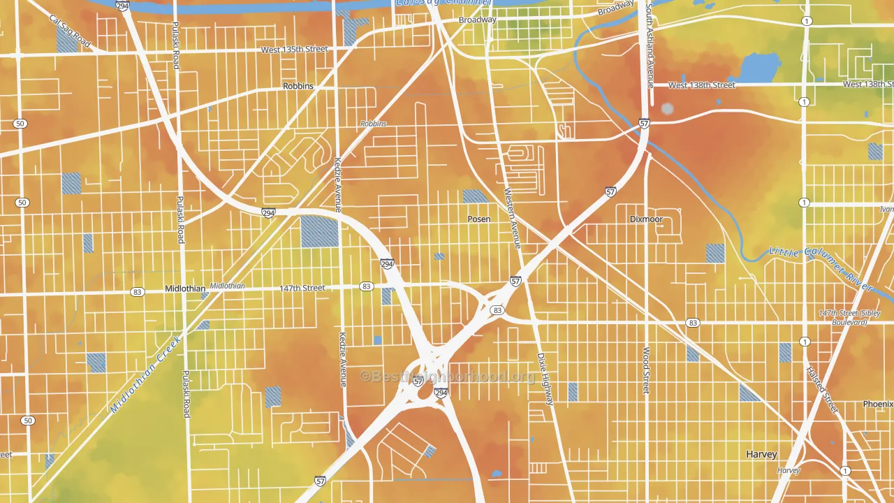Bike Grade map of 60469, IL