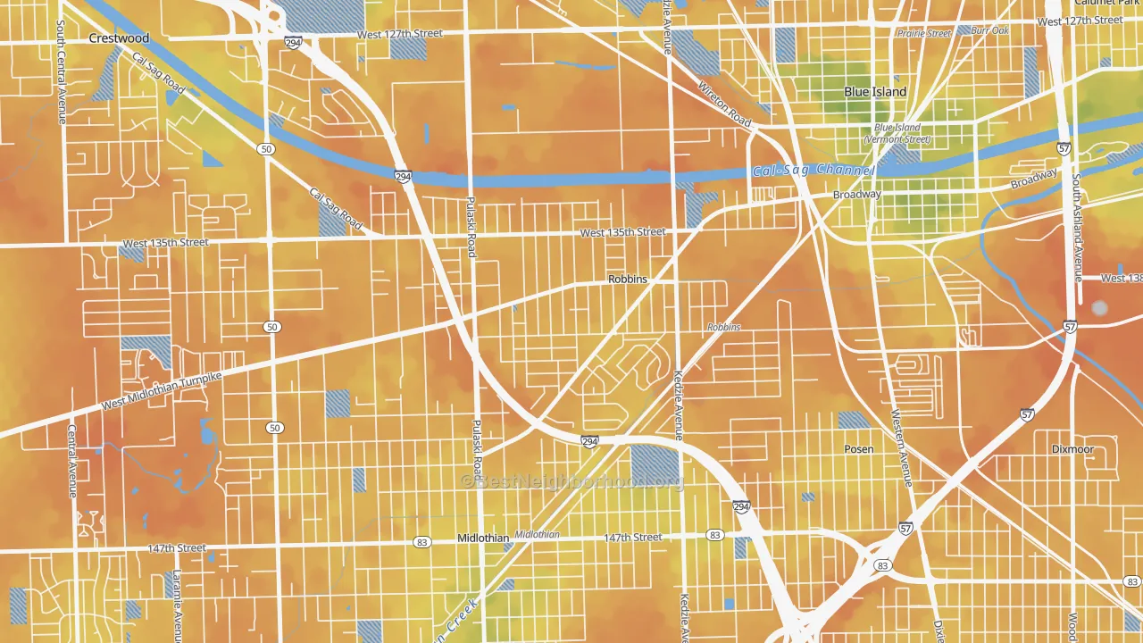 Bike Grade map of 60472, IL