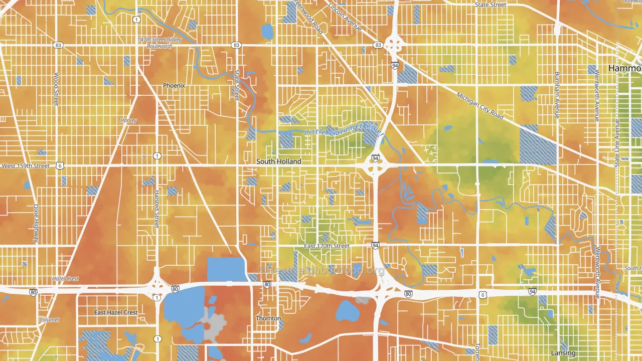 Bike Grade map of 60473, IL
