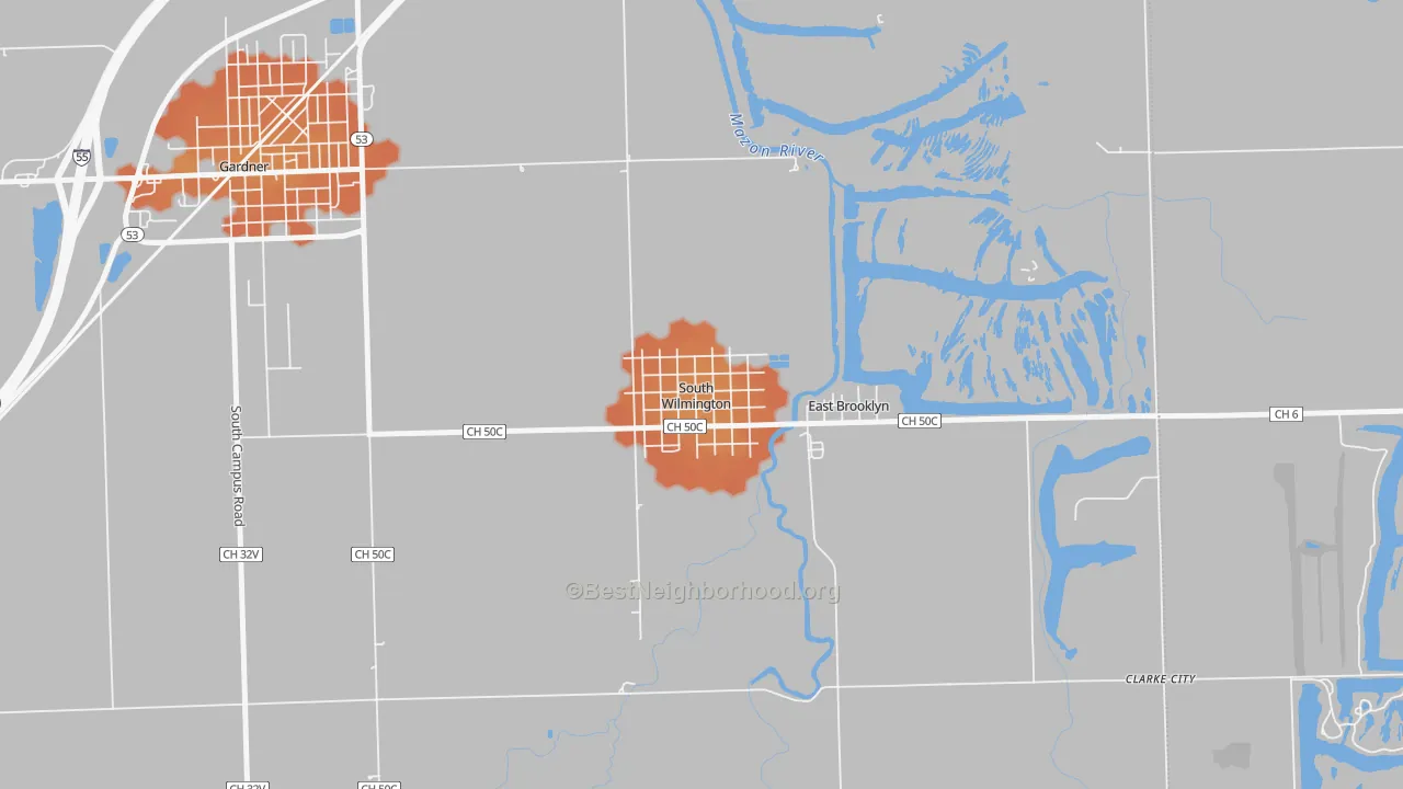 Bike Grade map of 60474, IL