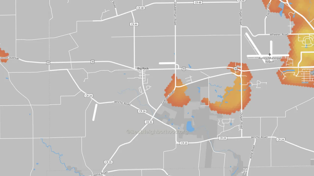 Bike Grade map of 60511, IL