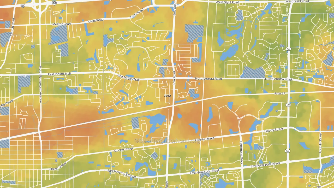 Bike Grade map of 60519, IL