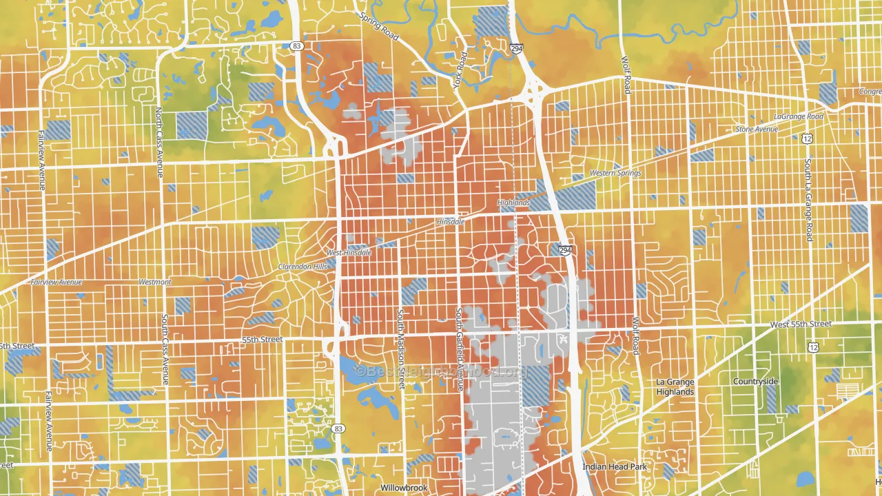Bike Grade map of 60521, IL