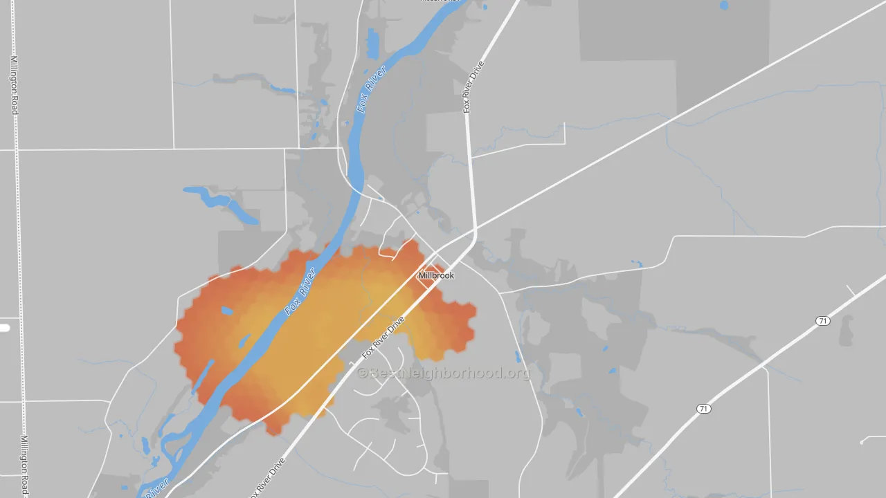 Bike Grade map of 60536, IL