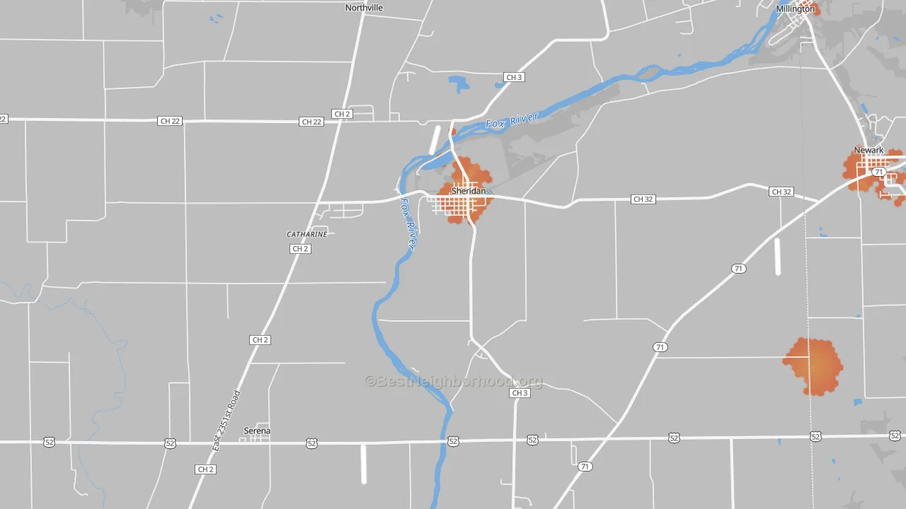 Bike Grade map of 60551, IL