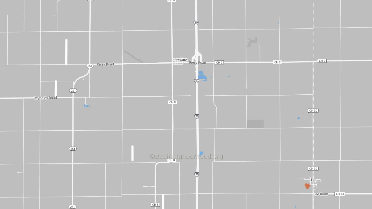 Bike Grade map of 60553, IL