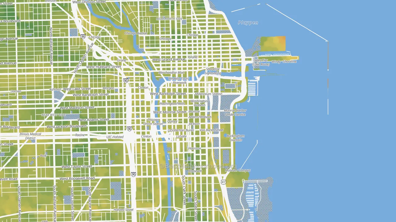 Bike Grade map of 60603, IL