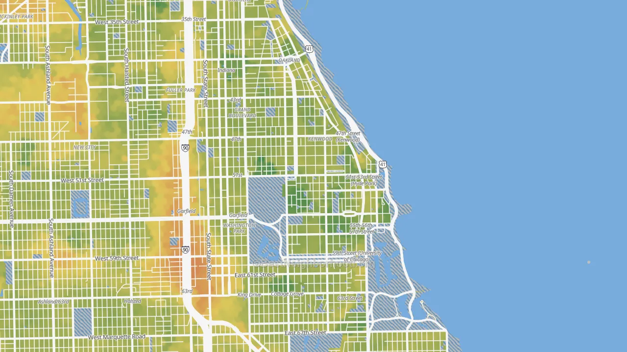 Bike Grade map of 60615, IL