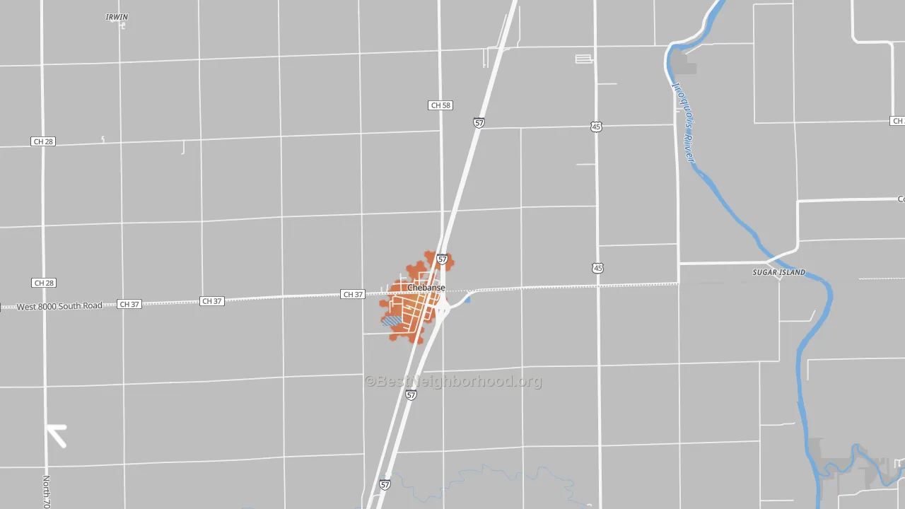 Bike Grade map of 60922, IL