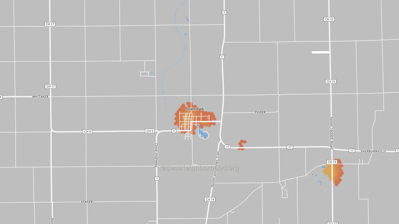 Bike Grade map of 60940, IL