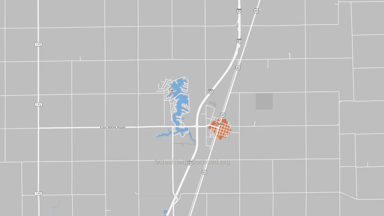 Bike Grade map of 60948, IL