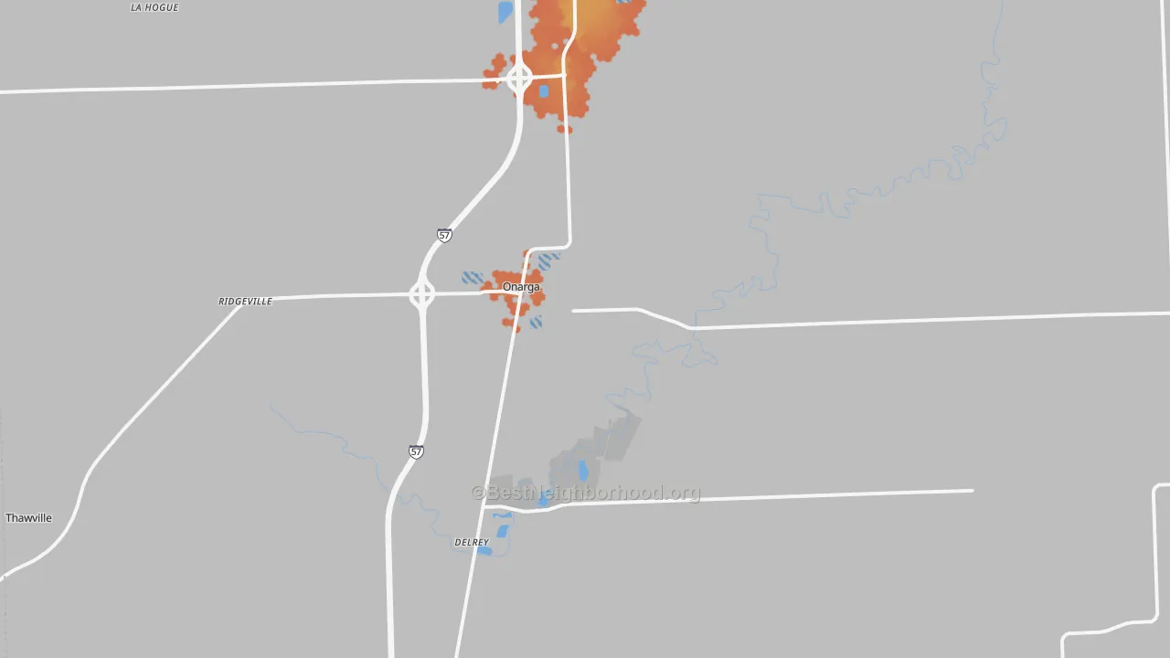 Bike Grade map of 60955, IL
