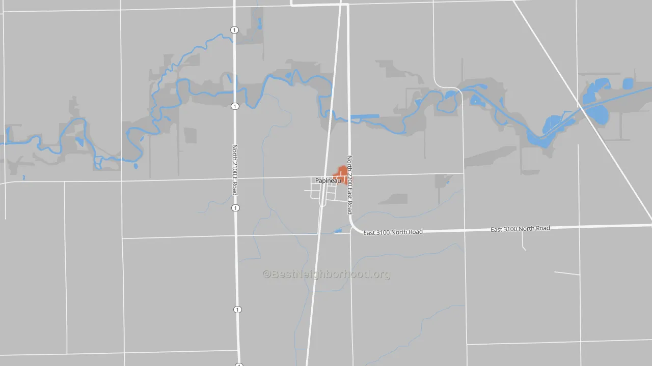 Bike Grade map of 60956, IL