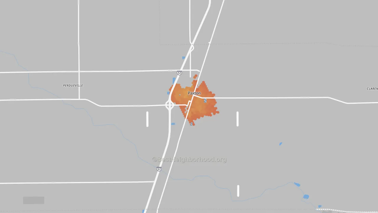 Bike Grade map of 60957, IL