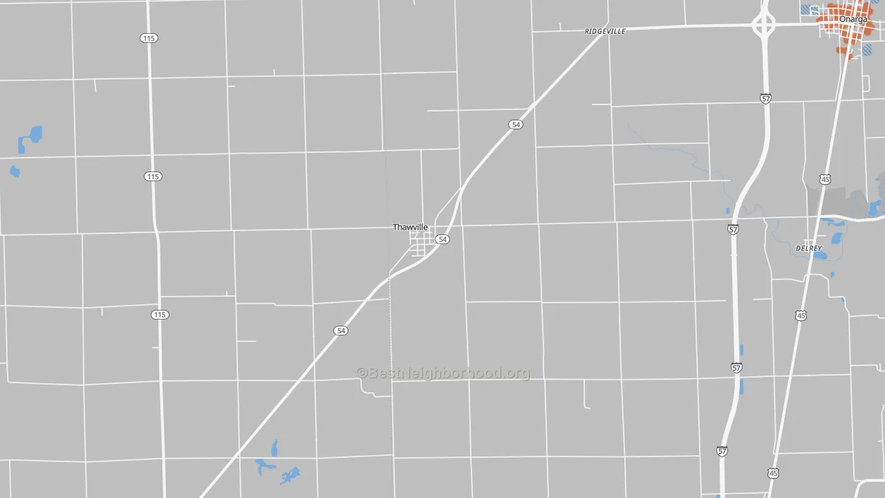 Bike Grade map of 60968, IL