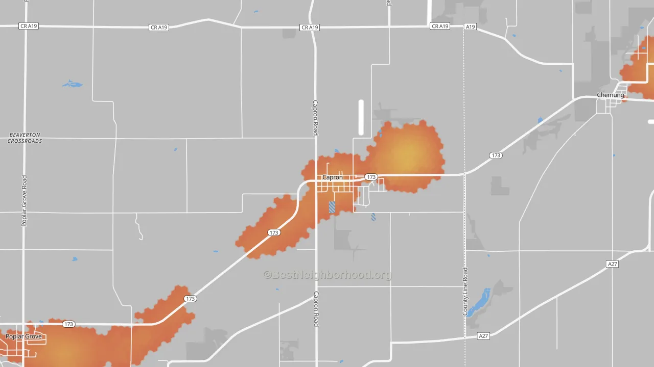 Bike Grade map of 61012, IL