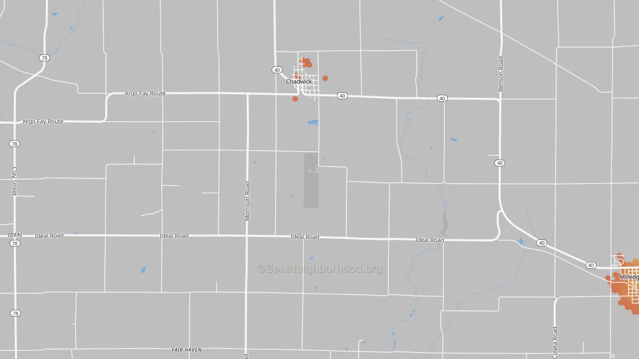 Bike Grade map of 61014, IL