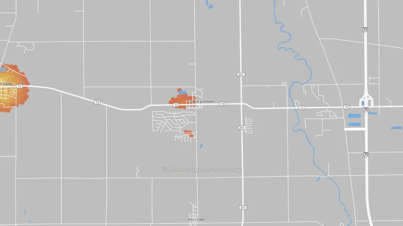 Bike Grade map of 61020, IL