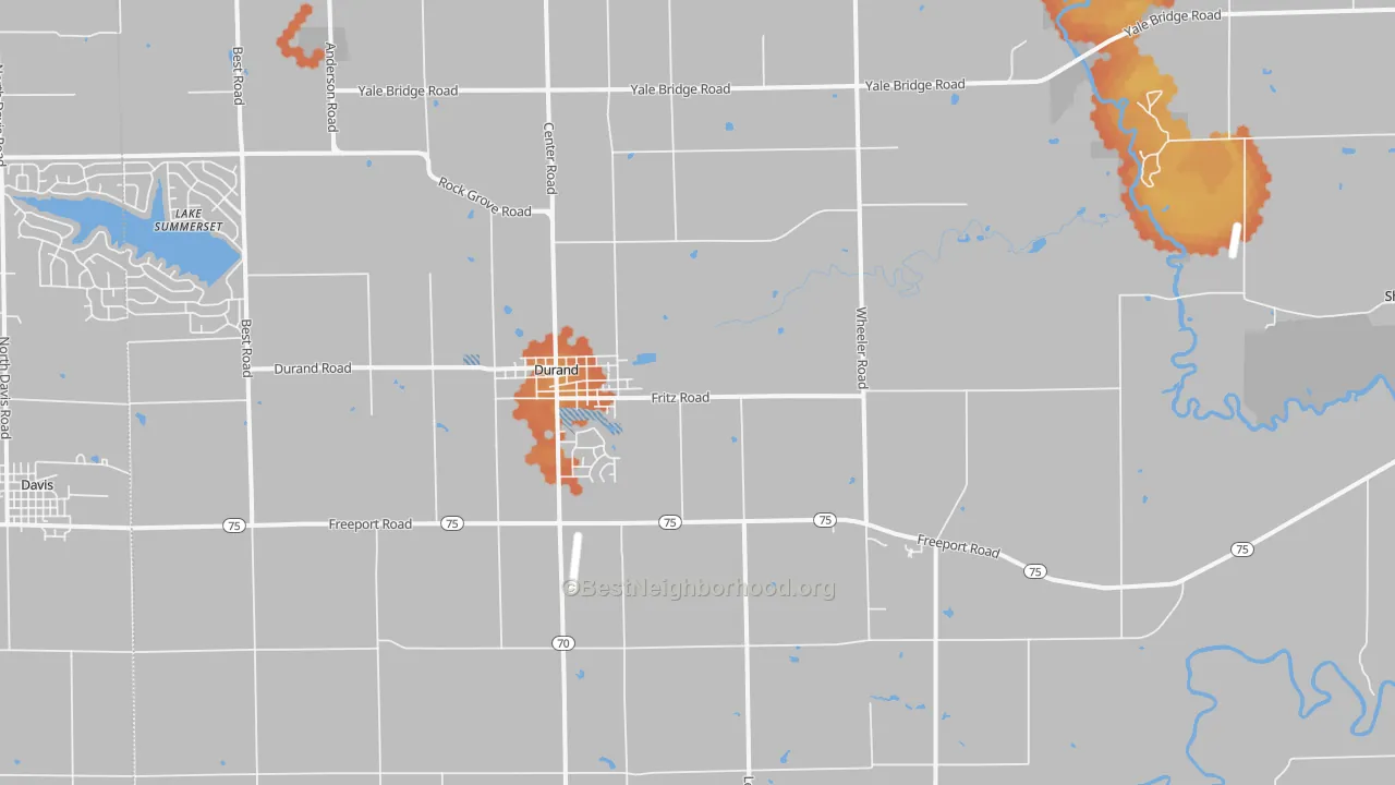Bike Grade map of 61024, IL