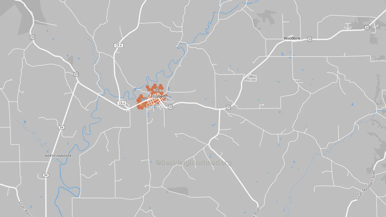 Bike Grade map of 61028, IL