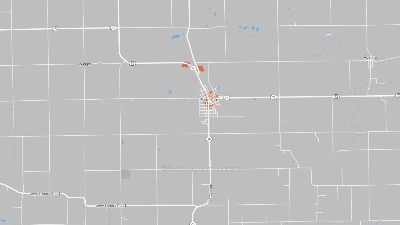 Bike Grade map of 61030, IL