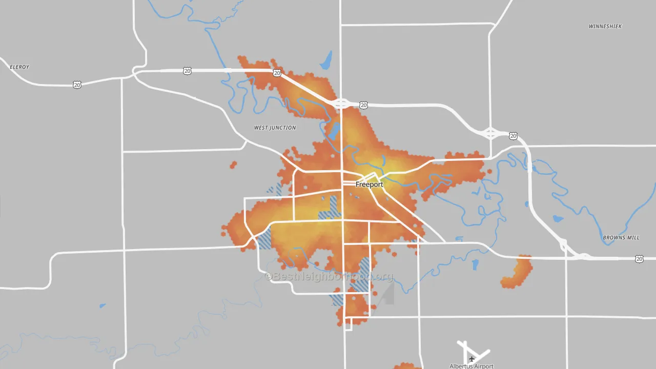 Bike Grade map of 61032, IL