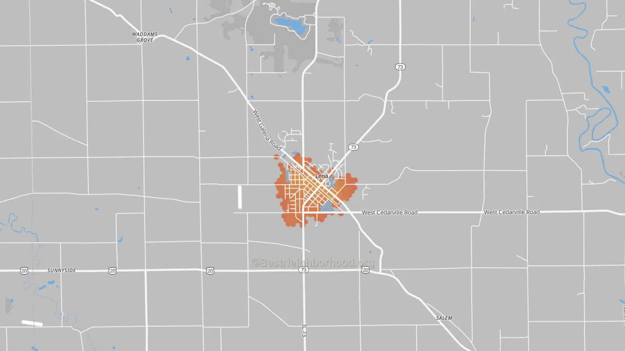 Bike Grade map of 61048, IL