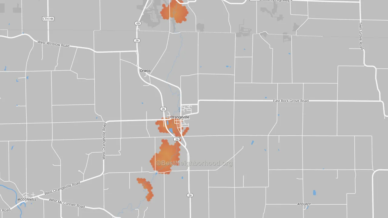 Bike Grade map of 61060, IL