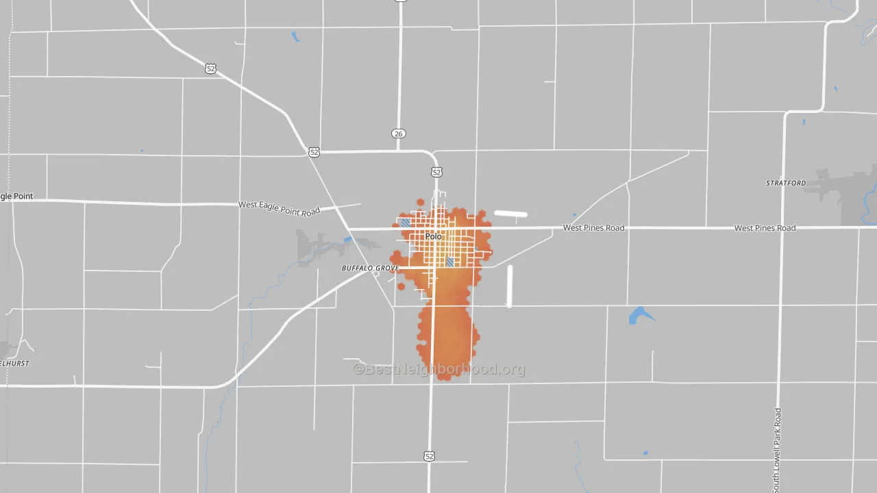 Bike Grade map of 61064, IL
