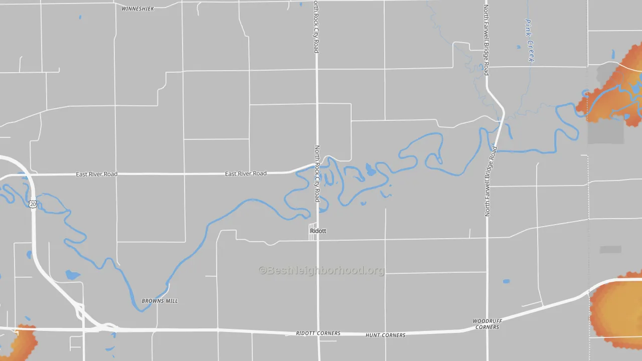 Bike Grade map of 61067, IL