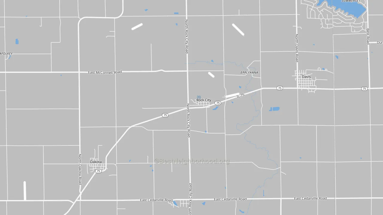 Bike Grade map of 61070, IL