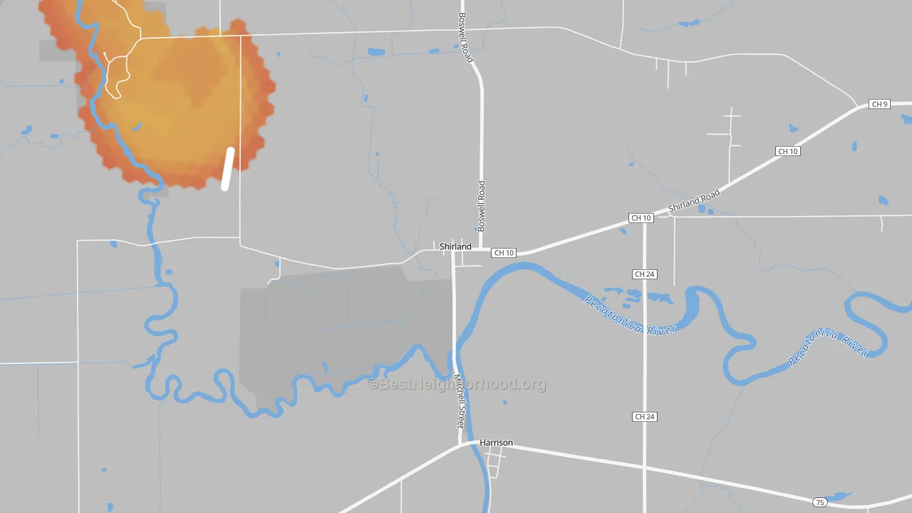 Bike Grade map of 61079, IL
