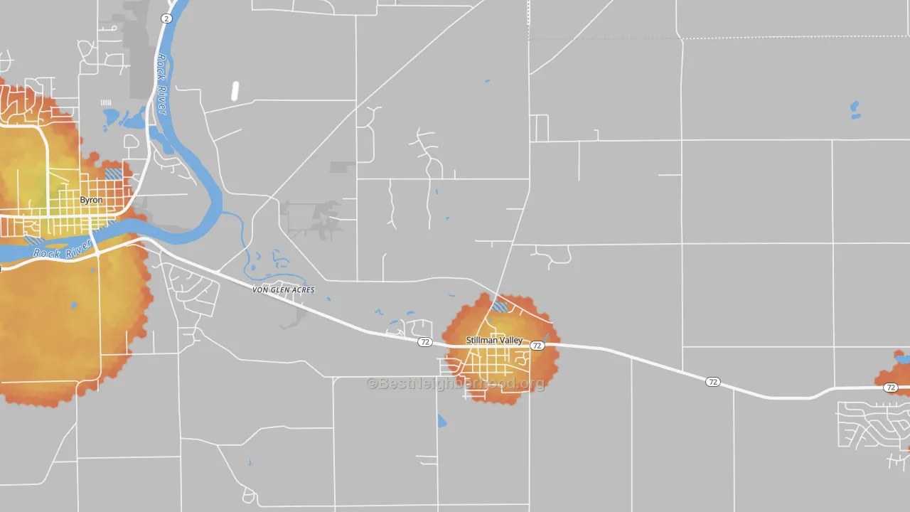 Bike Grade map of 61084, IL
