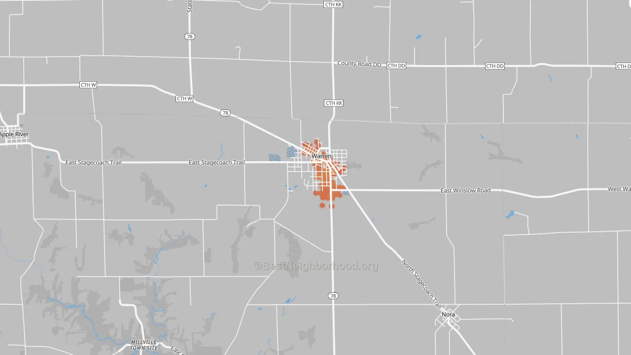 Bike Grade map of 61087, IL