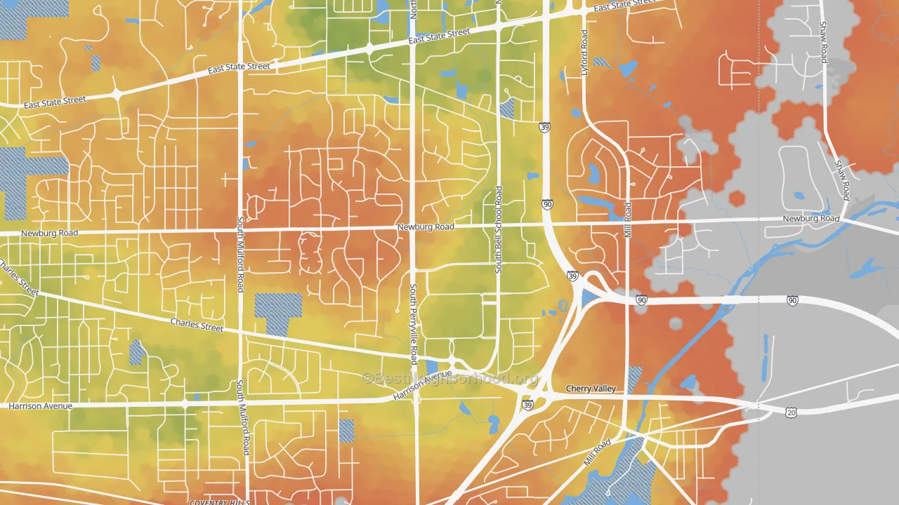 Bike Grade map of 61112, IL