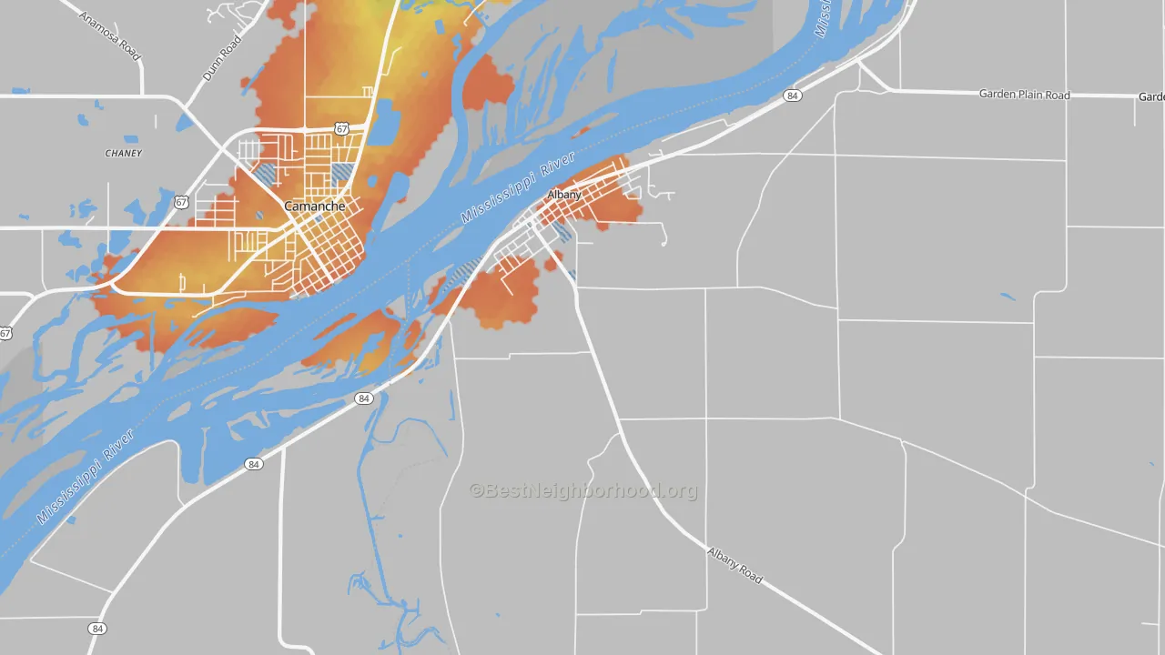 Bike Grade map of 61230, IL