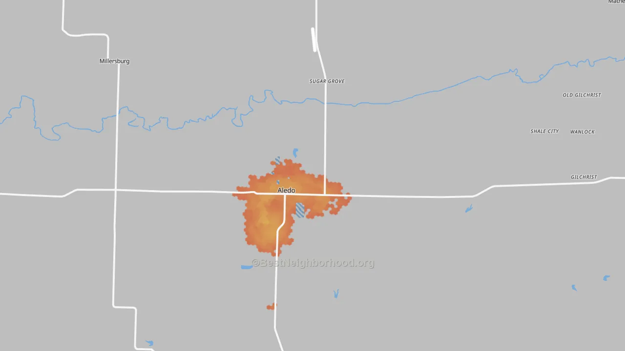 Bike Grade map of 61231, IL